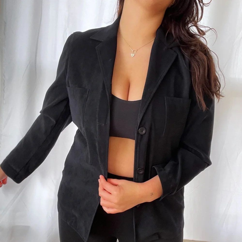 90s suede blazer - Picture 1 of 6